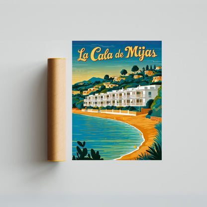 La Cala de Mijas Vintage Travel Poster - Spanish Riviera