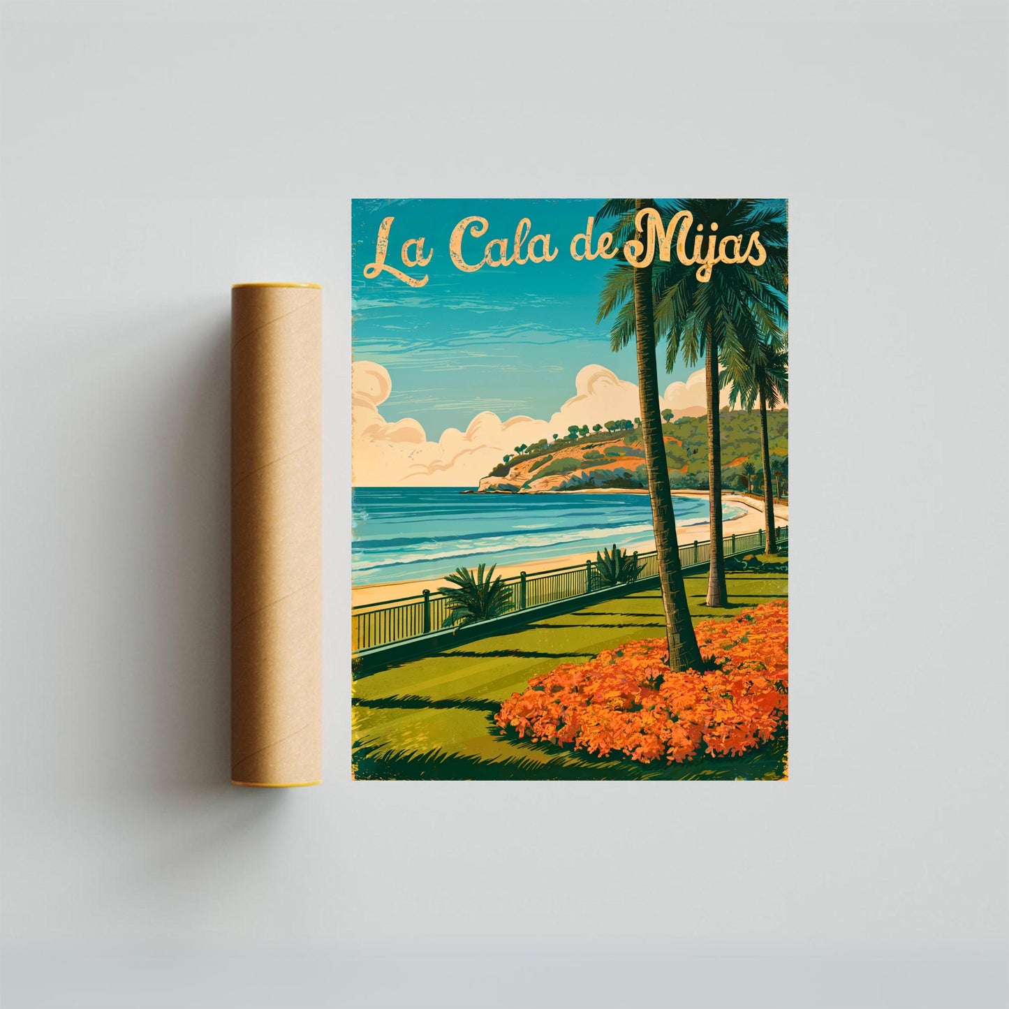 La Cala de Mijas Vintage Travel Poster - Spain