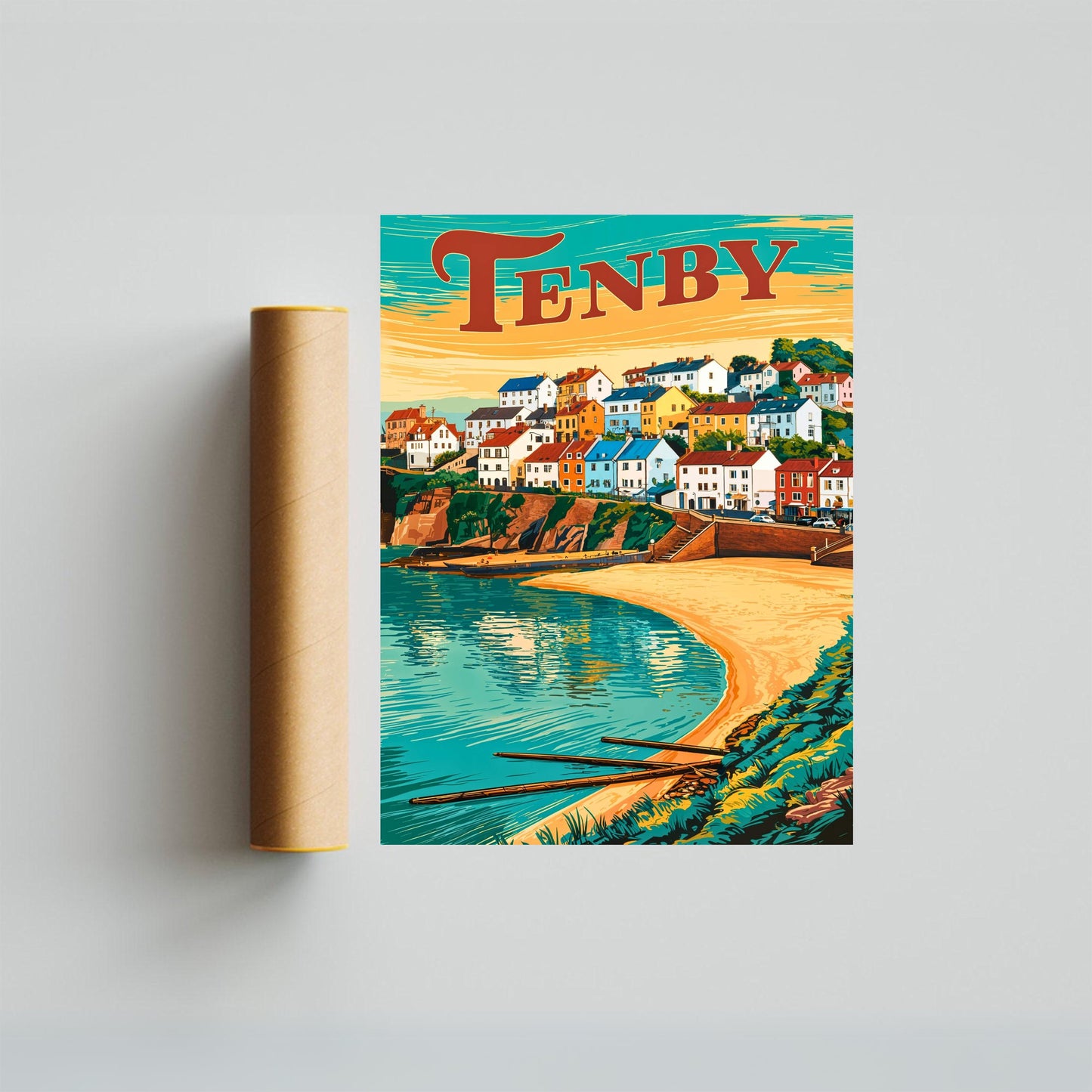 Tenby Vintage Travel Poster