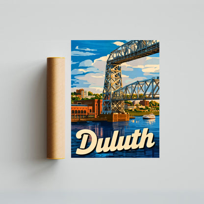Duluth Vintage Travel Poster - Minnesota