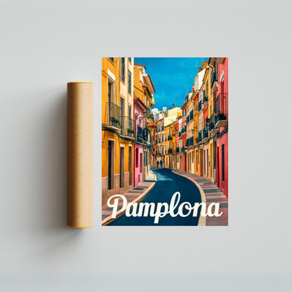 Pamplona Vintage Travel Poster - Spain History