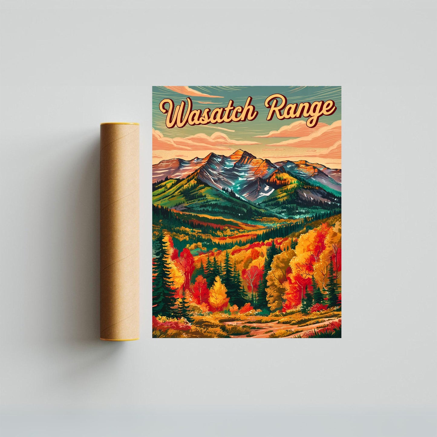 Wasatch Range Vintage Travel Poster