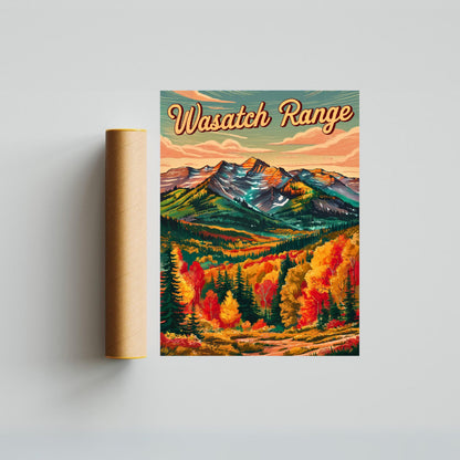 Wasatch Range Vintage Travel Poster