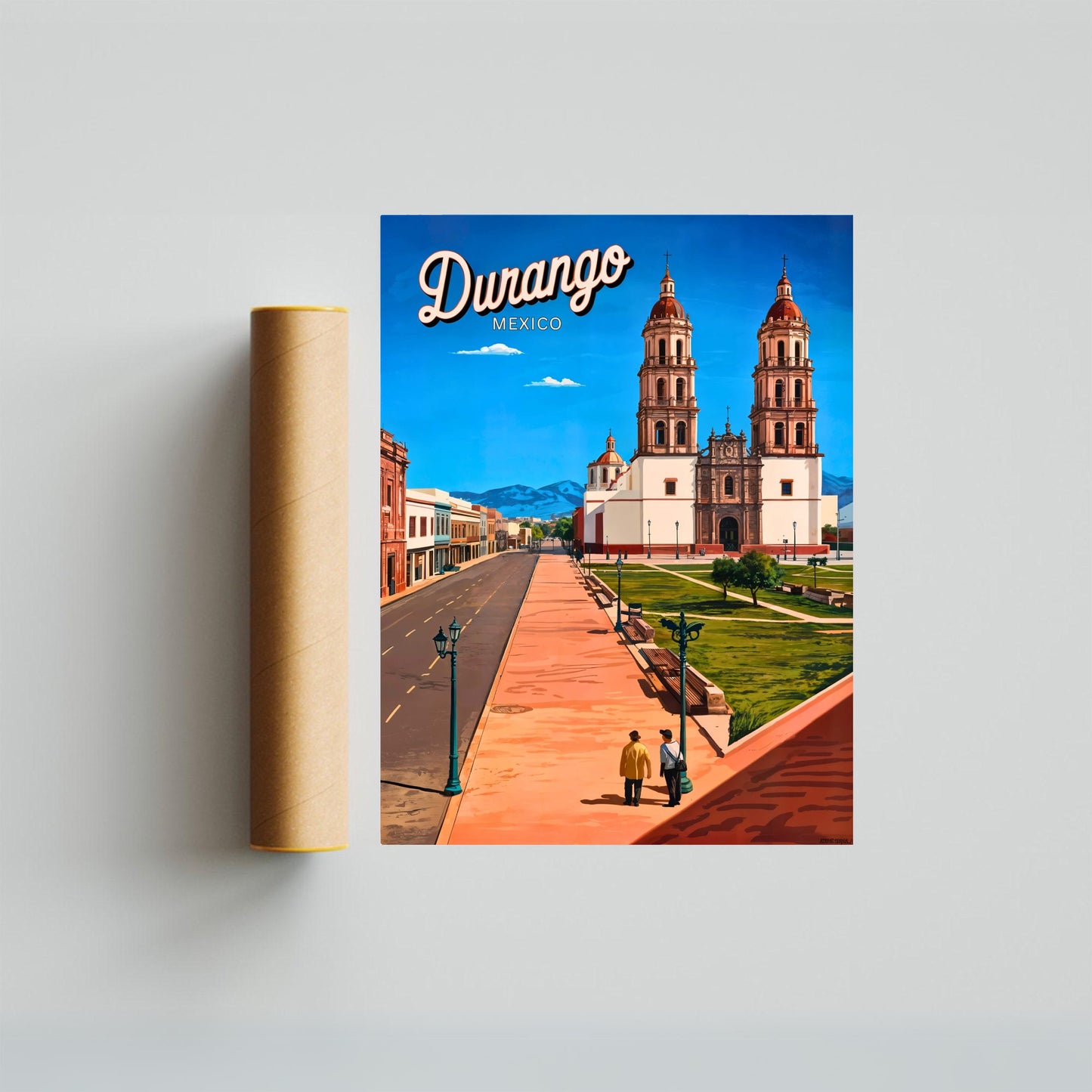 Durango Vintage Travel Poster - Jewel of Mexico
