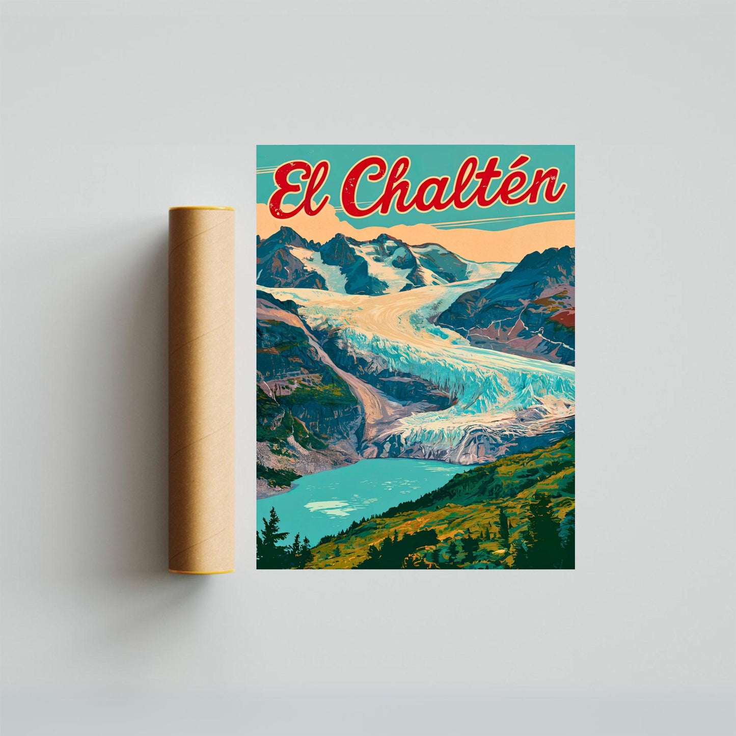 El Chaltén Travel Poster - Stunning Gateway to Patagonia's Peaks