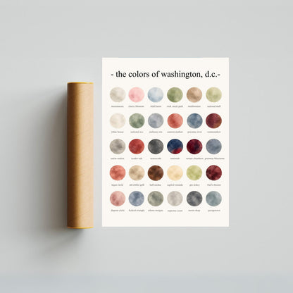 The Colors of Washington, D.C - Watercolor Print