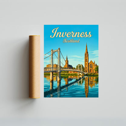 Inverness Vintage Travel Poster - River City