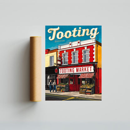 Tooting Vintage Travel Poster - The Landmark of South London