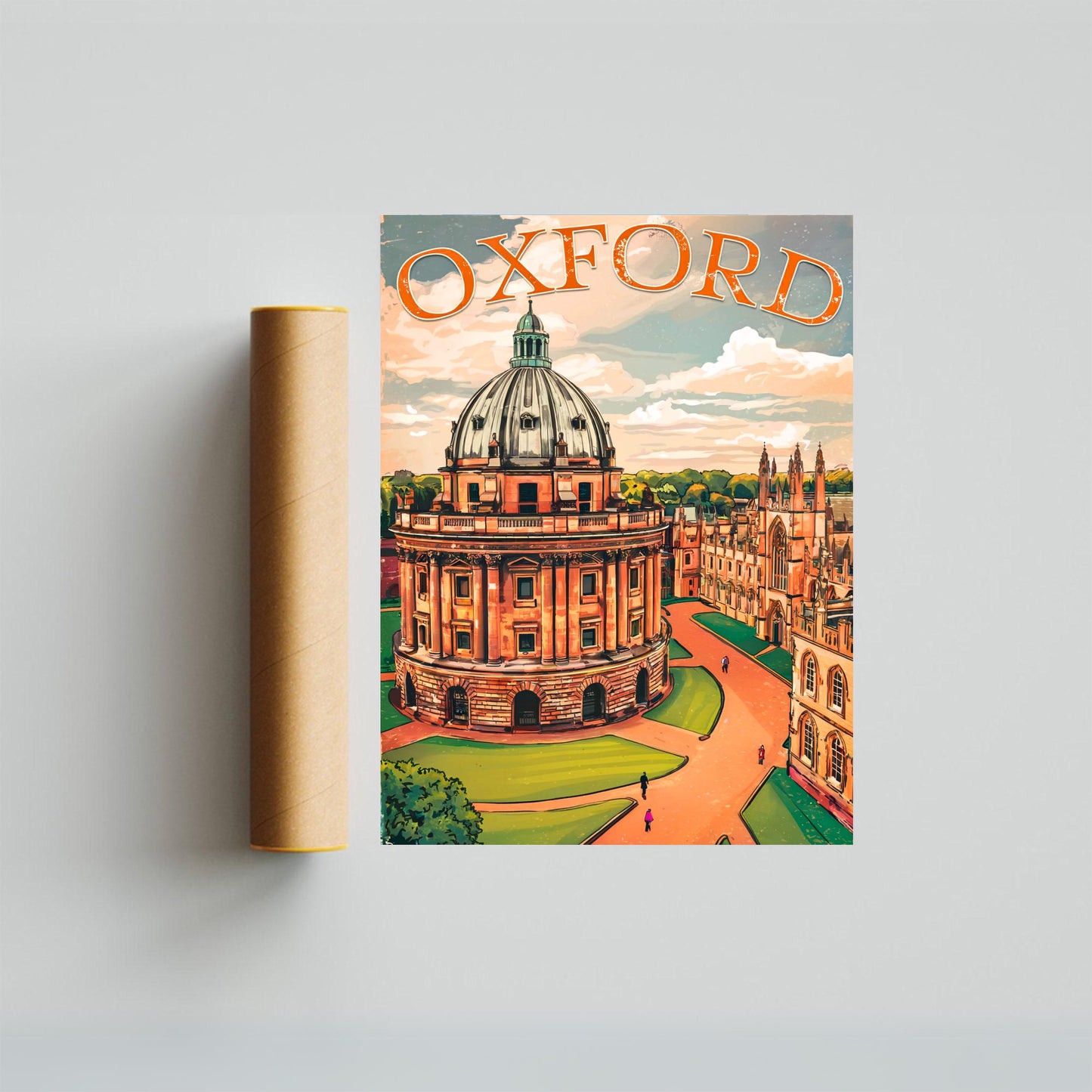 Oxford Vintage Travel Poster - University in England