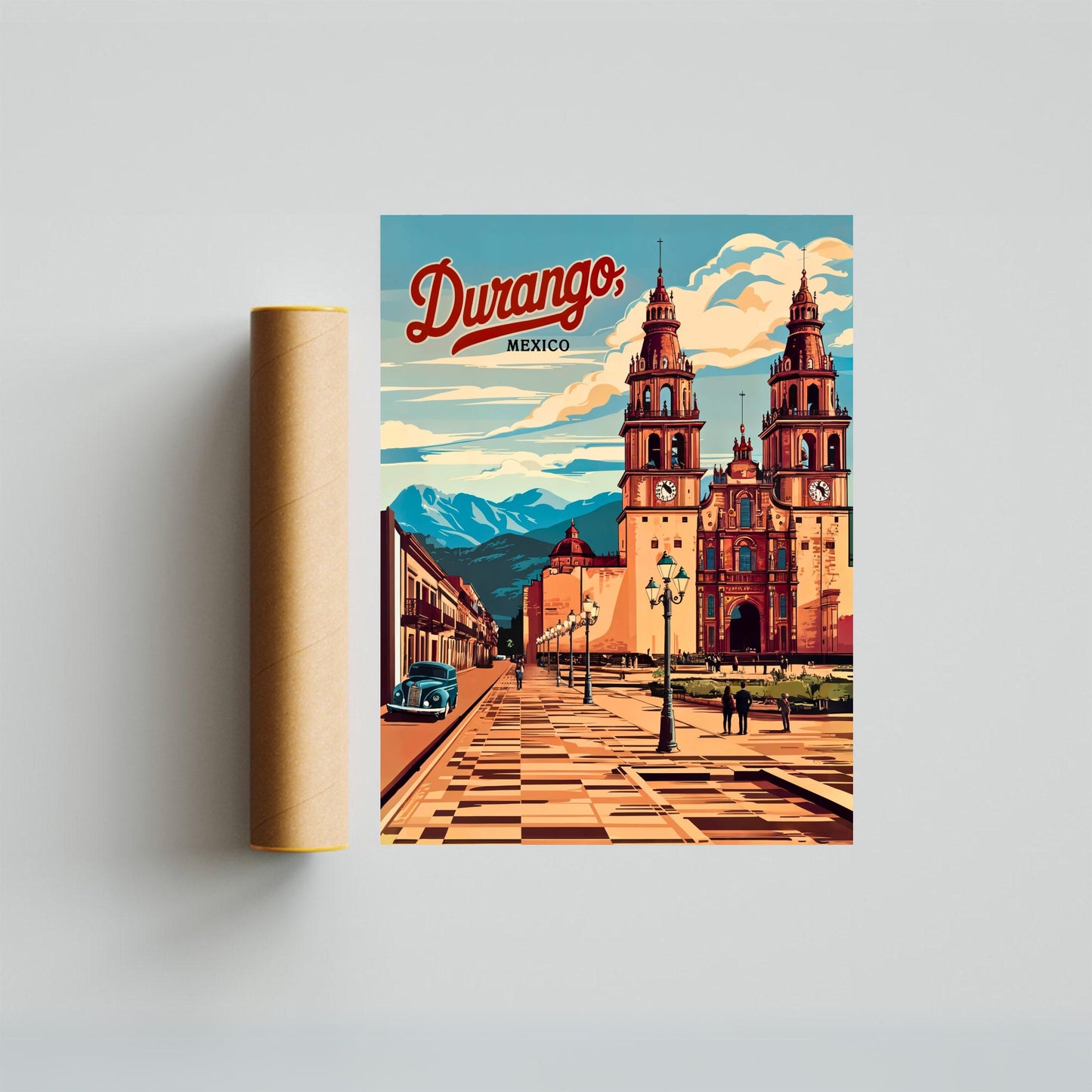 Durango, Mexico Vintage Travel Poster