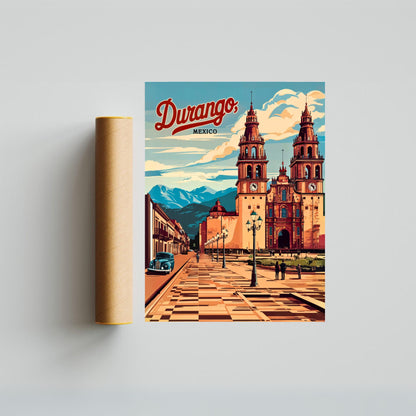 Durango, Mexico Vintage Travel Poster