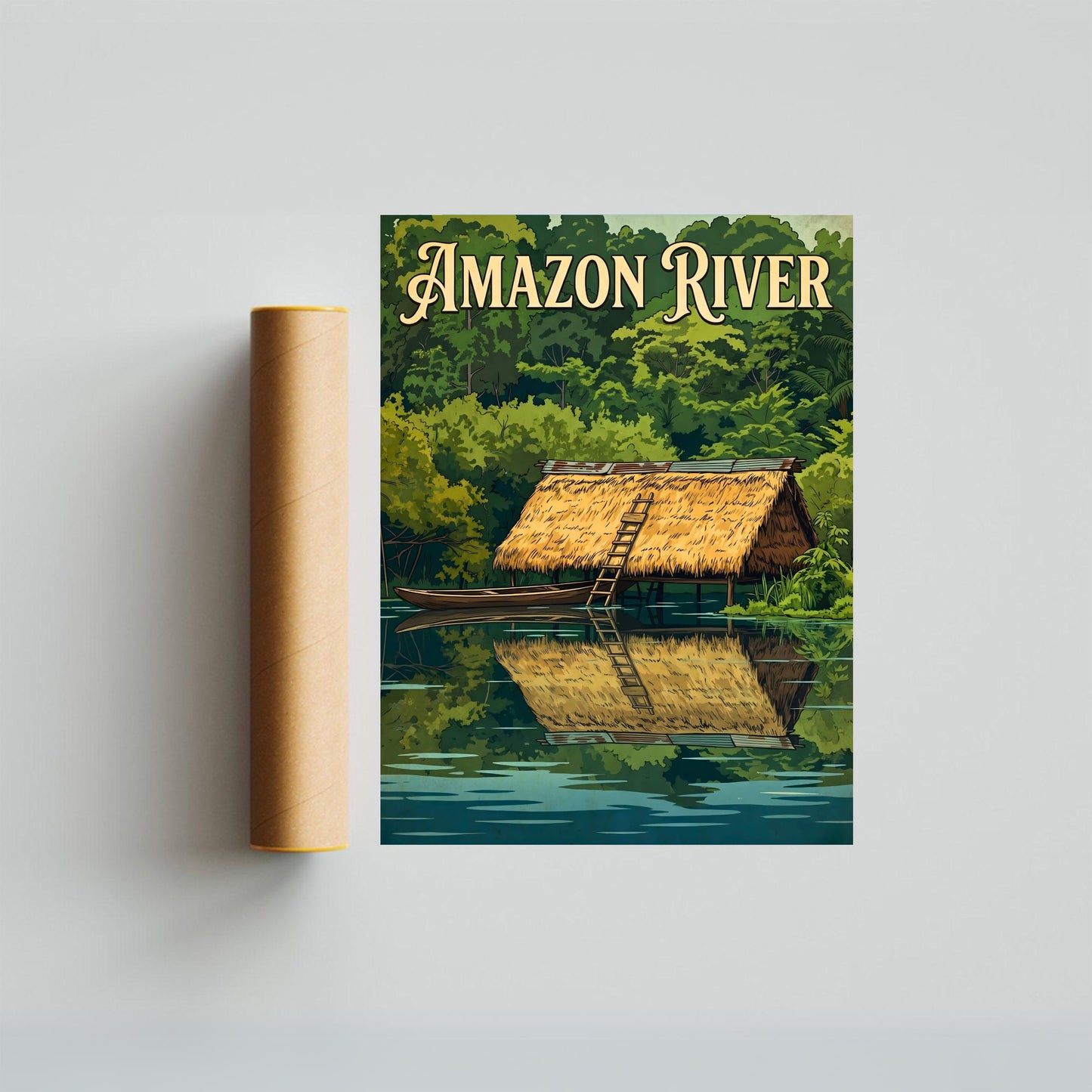 Amazon River Vintage Travel Poster - River Life