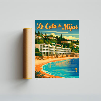 La Cala de Mijas Vintage Travel Poster - Mediterranean Escape
