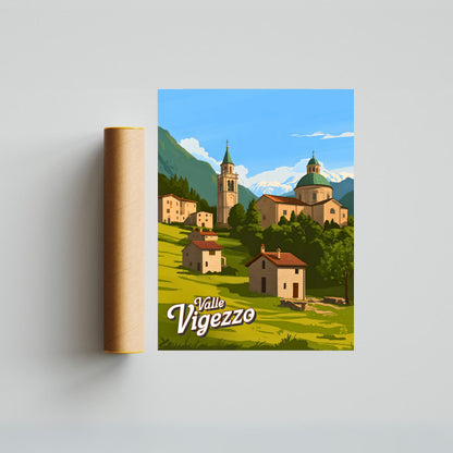 Valle Vigezzo, Italy Vintage Travel Poster - Gateway to the Alps