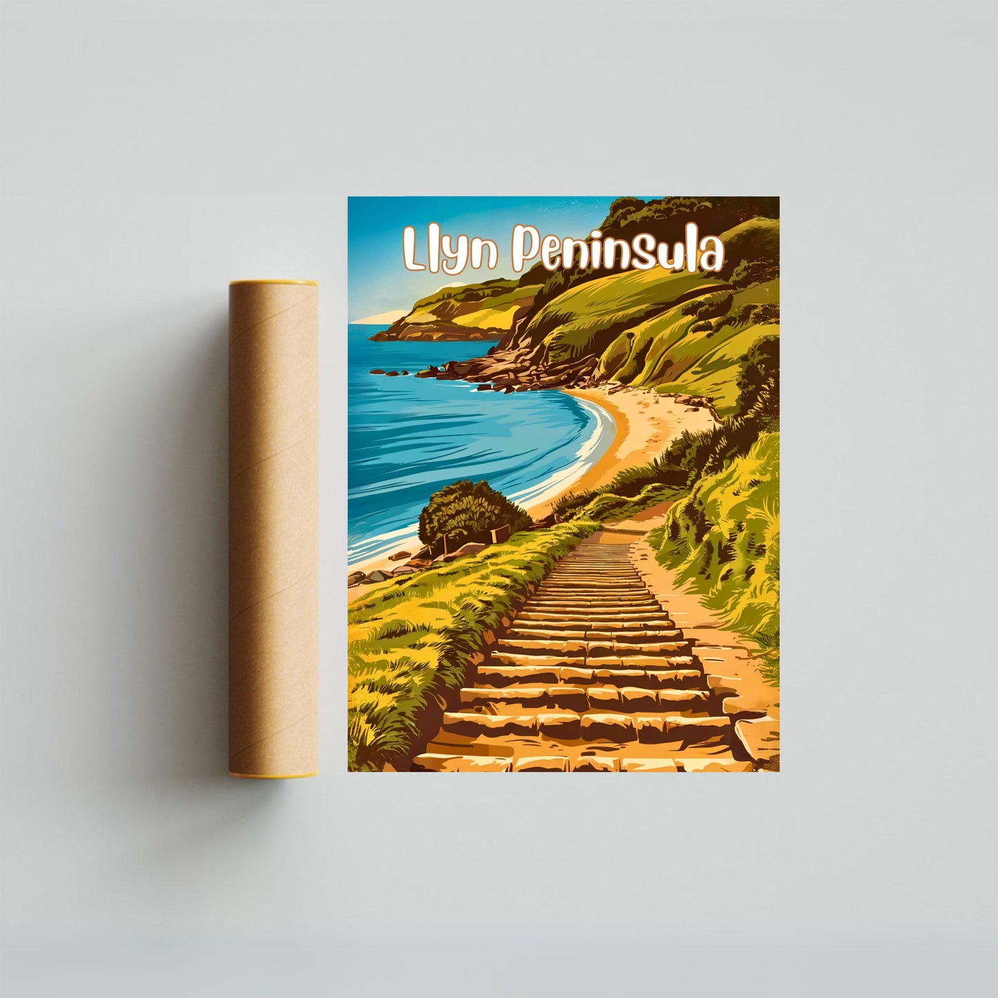 Llyn Peninsula Vintage Travel Poster
