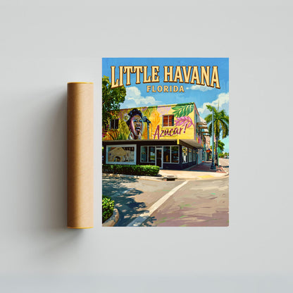 Little Havana Vintage Travel Poster -  Landamarks