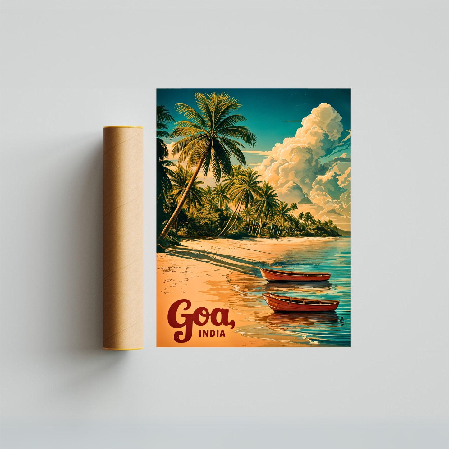 Goa Vintage Travel Poster - Captivating Island in India
