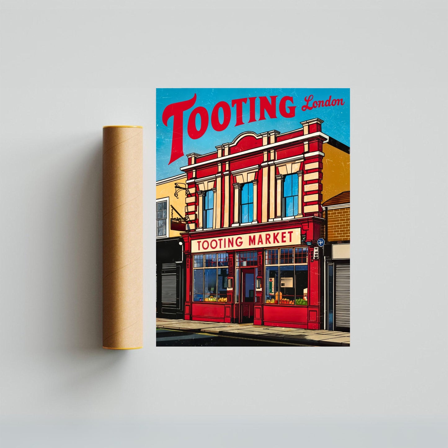 Tooting Vintage Travel Poster - Timeless Market in South London