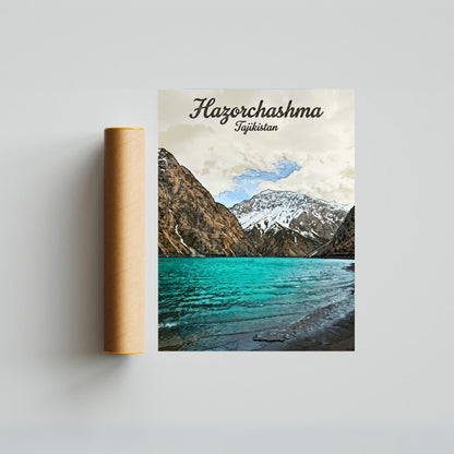 Hazorchashma Vintage Travel Poster -  The Thousands Spring