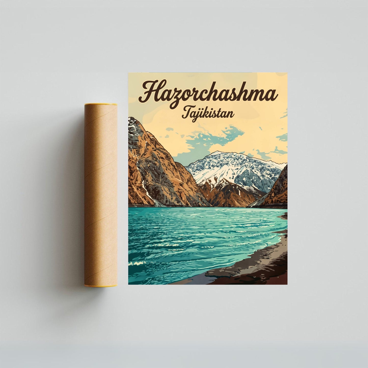 Hazorchashma Vintage Travel Poster -  Captivating  Serenity