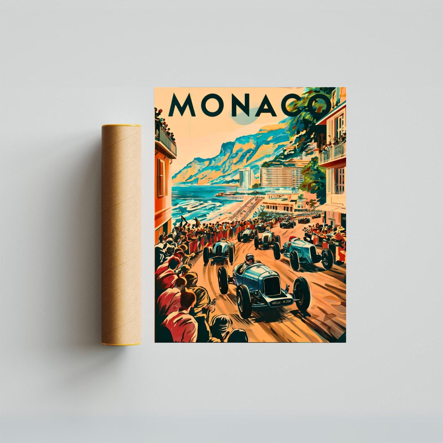 Monaco Vintage Travel Poster