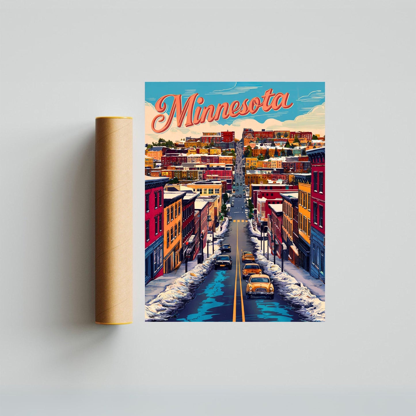 Minnesota Vintage Travel Poster
