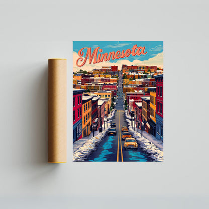 Minnesota Vintage Travel Poster
