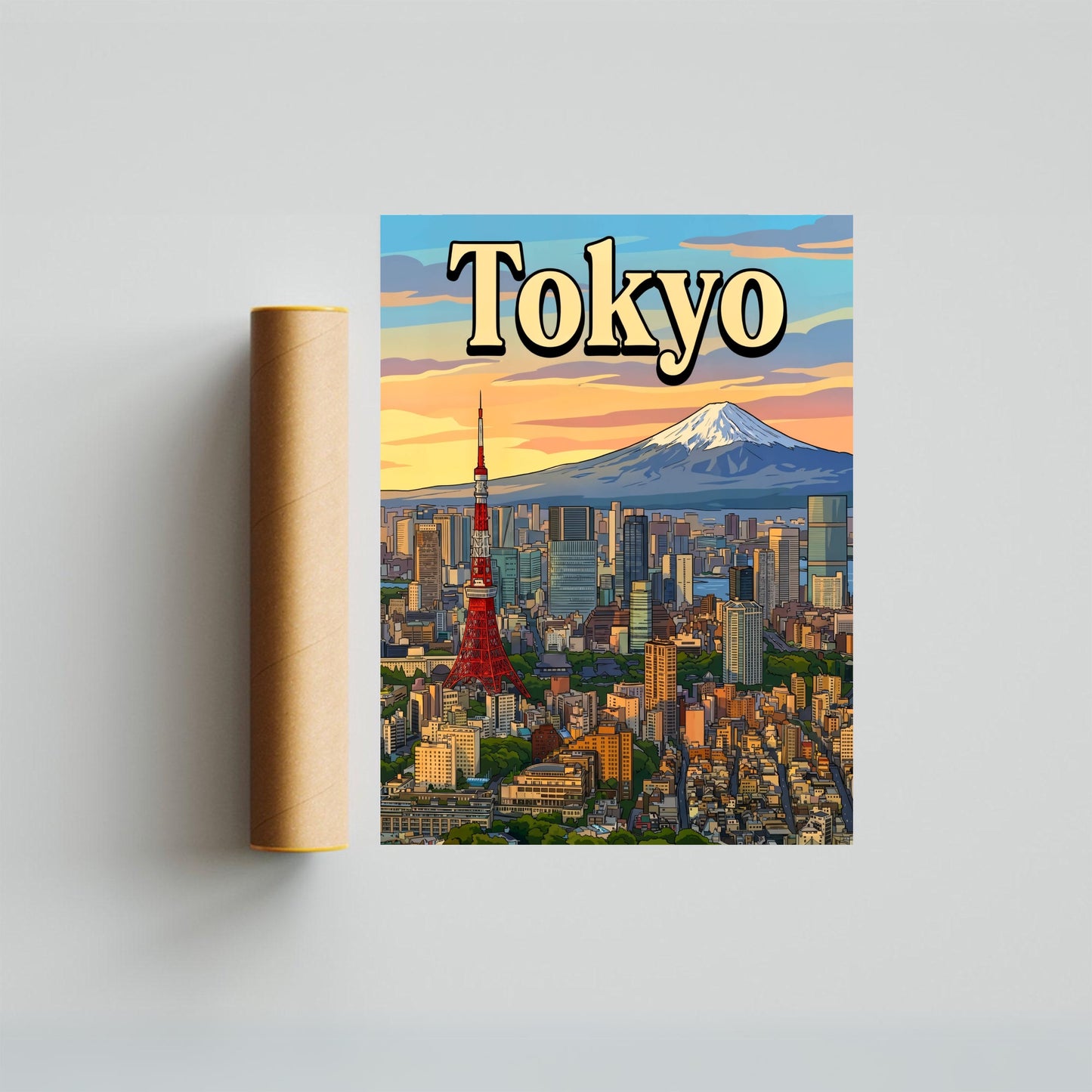 Tokyo Vintage Travel Poster - Japan Captivating Above View