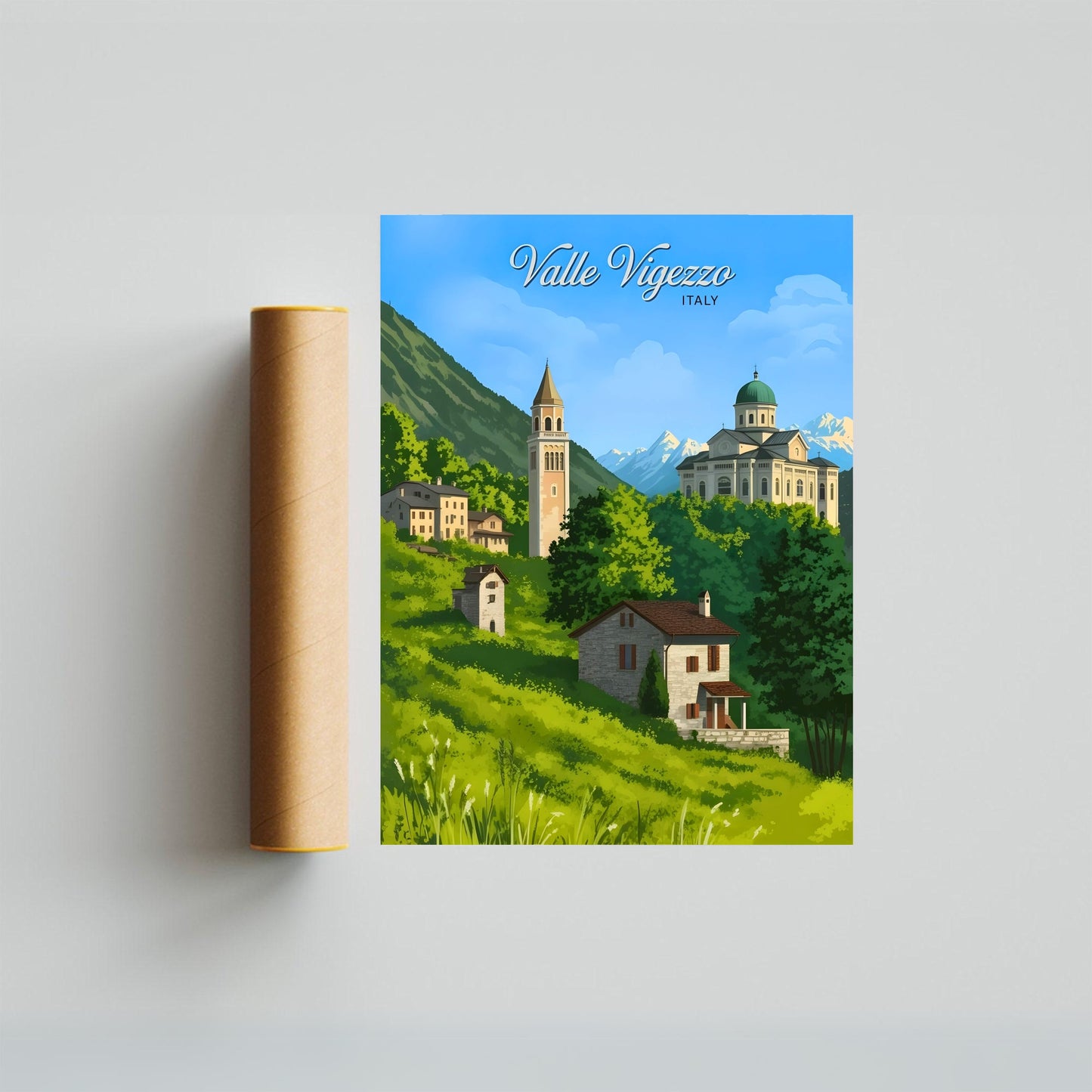 Valle Vigezzo, Italy Vintage Travel Poster - Valley of the Painters