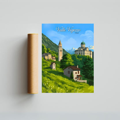 Valle Vigezzo, Italy Vintage Travel Poster - Valley of the Painters