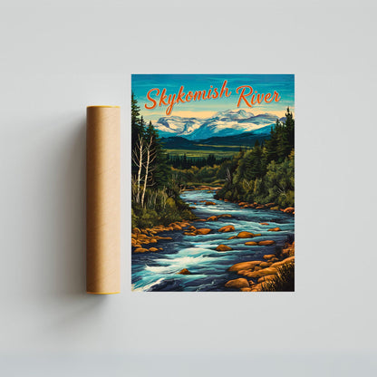 Skykomish River Vintage Travel Poster