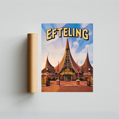 Efteling Vintage Travel Poster - Netherlands’ Most Enchanting Theme Park
