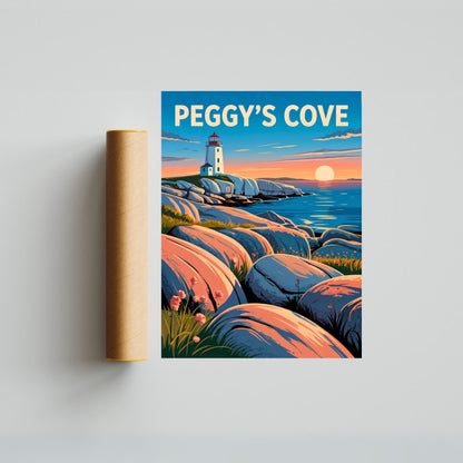 Peggy’s Cove Vintage Travel Poster