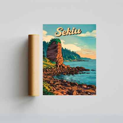 Sekiu Vintage Travel Poster