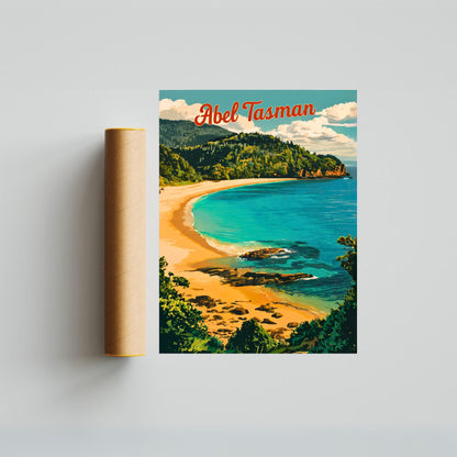 Abel Tasman Vintage Travel Poster