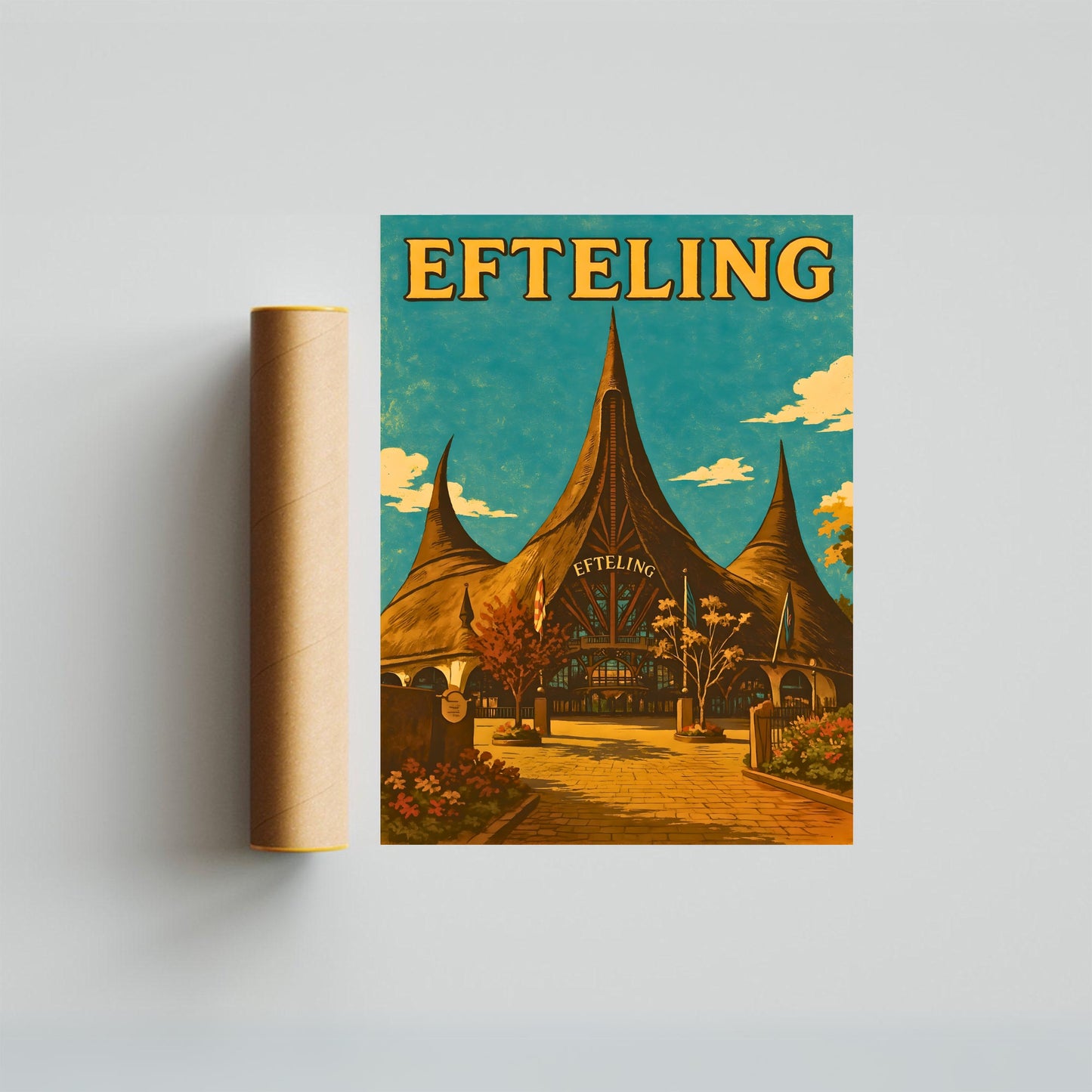 Efteling Vintage Travel Poster - Dreams and Dutch Legends