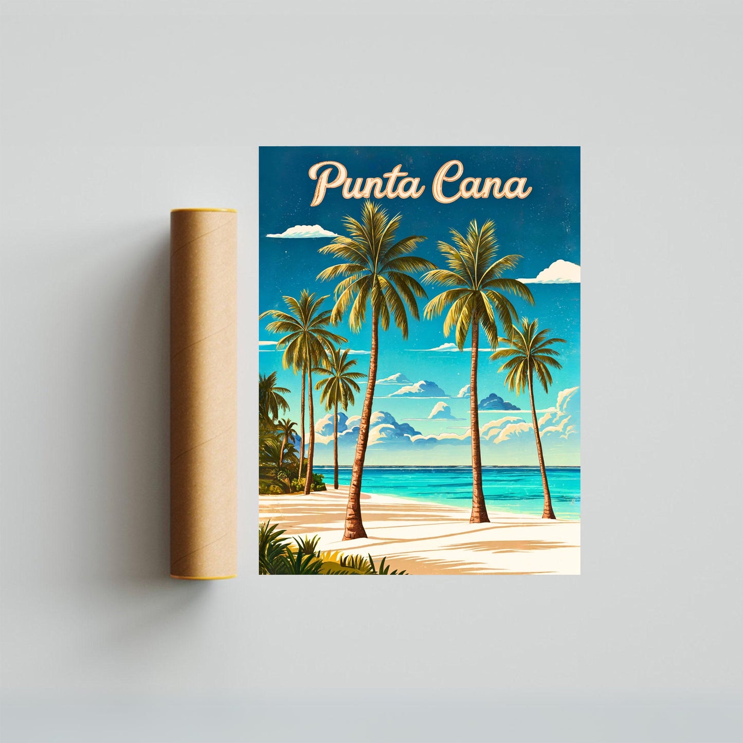 Punta Cana Vintage Travel Poster