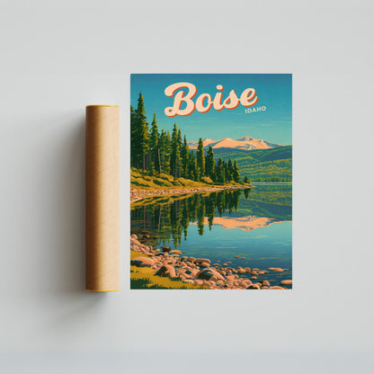 Boise Vintage Travel Poster
