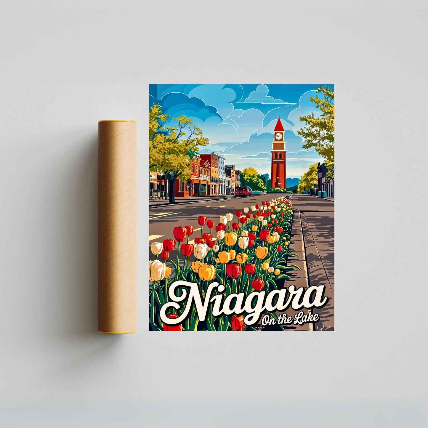 Niagara-on-the-Lake Vintage Travel Poster - Petals Along the Promenade