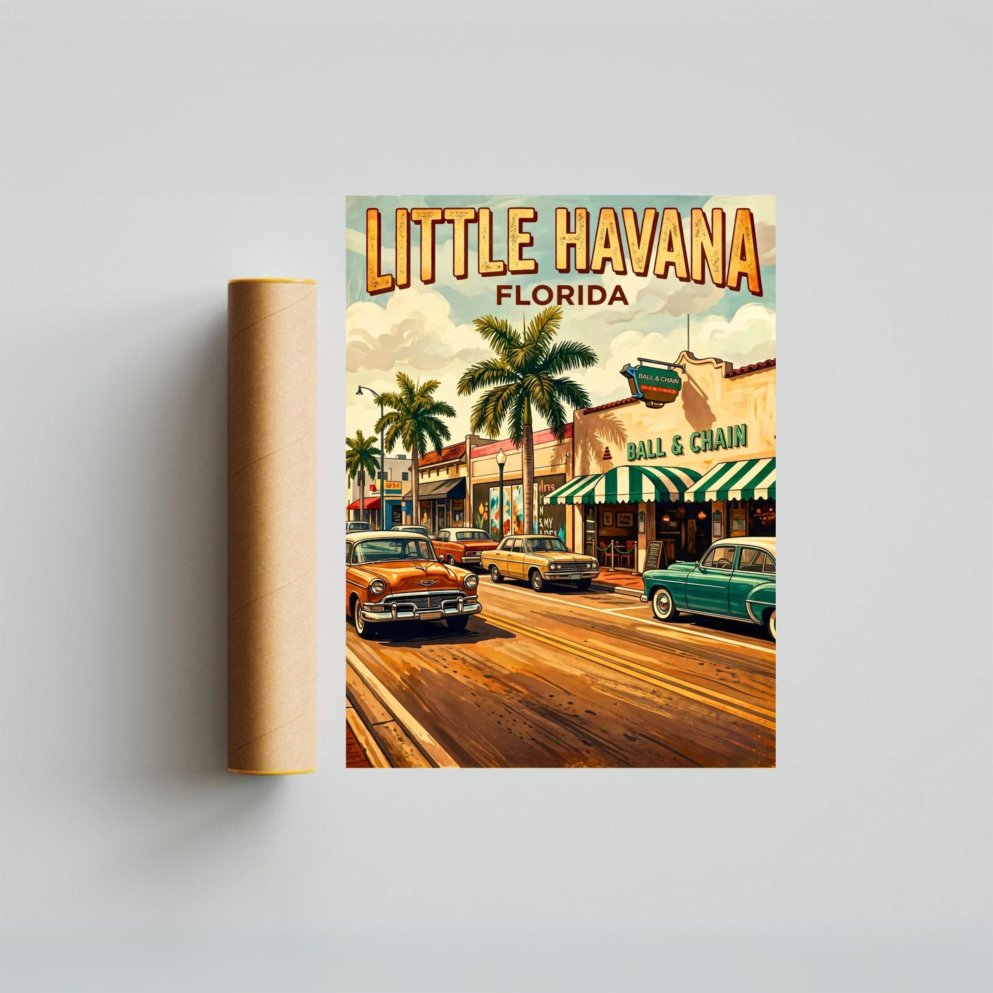 Little Havana Vintage Travel Poster -  Timeless Street