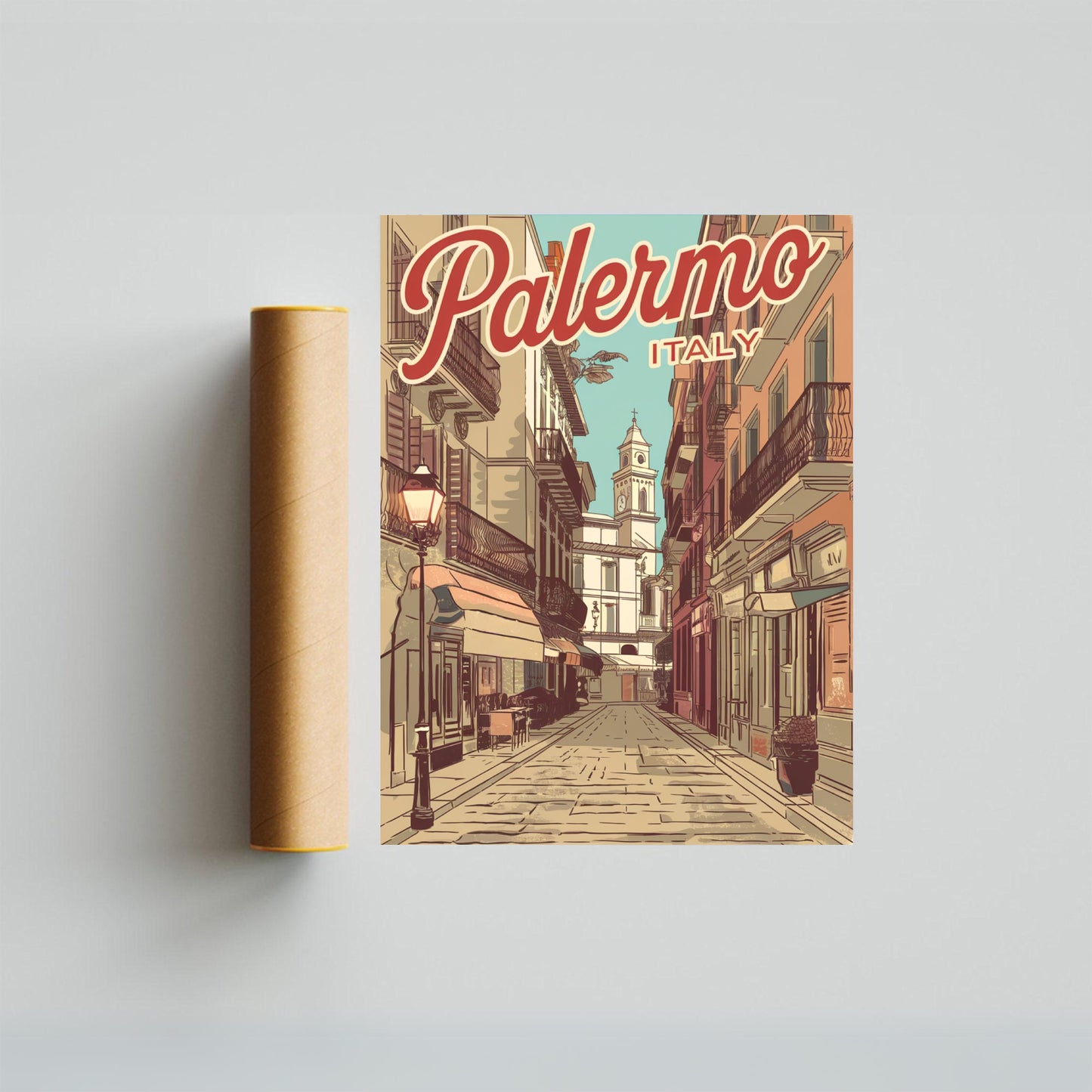 Palermo Vintage Travel Poster - Historic Charm