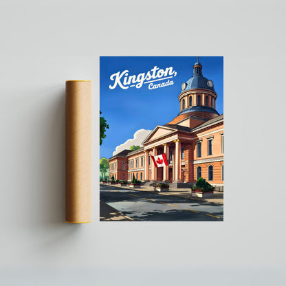 Kingston Vintage Travel Poster - Iconic Street Canada