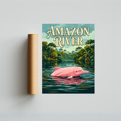 Amazon River Vintage Travel Poster