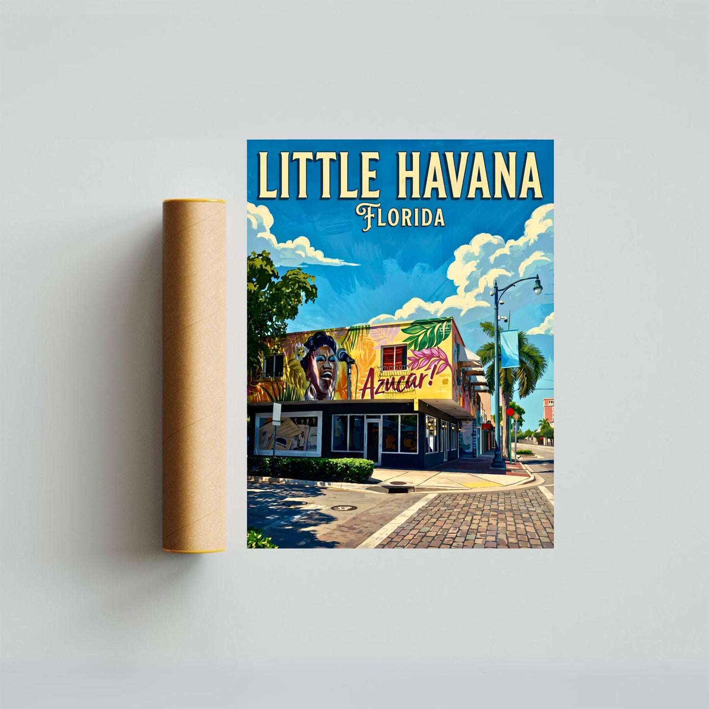 Little Havana Vintage Travel Poster -  Soul of Miami, Florida