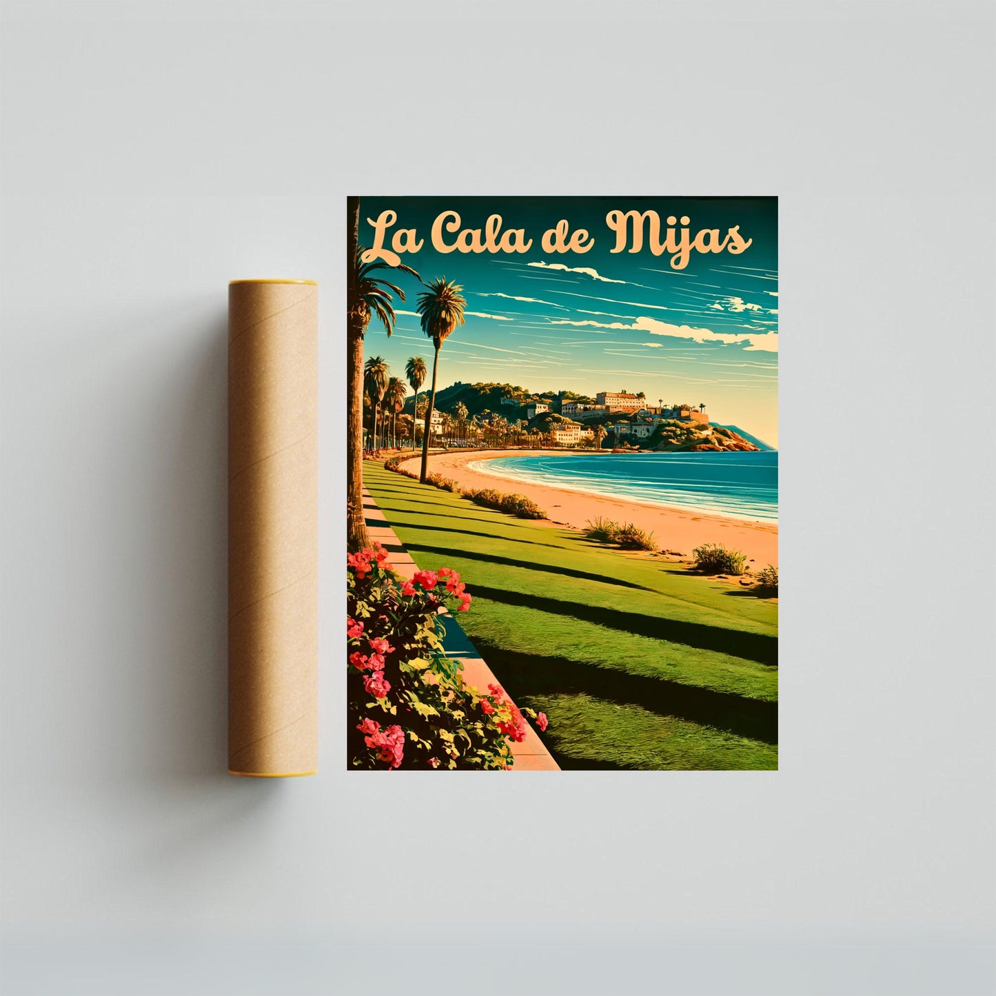La Cala de Mijas Vintage Travel Poster - Coastal Days in Mijas