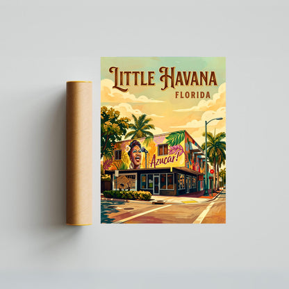 Little Havana Vintage Travel Poster -  Boulevard