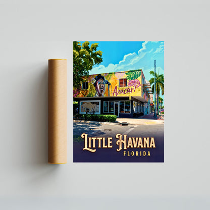 Little Havana Vintage Travel Poster -  Cultural Street