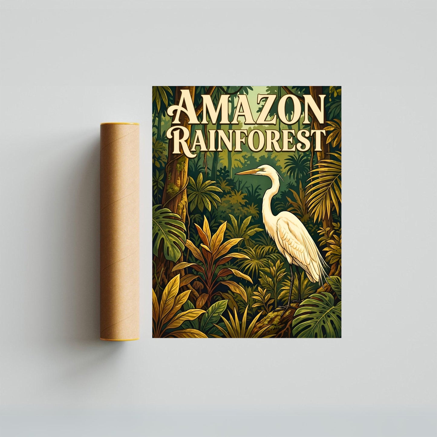 Amazon Rainforest Vintage Travel Poster - Guardian