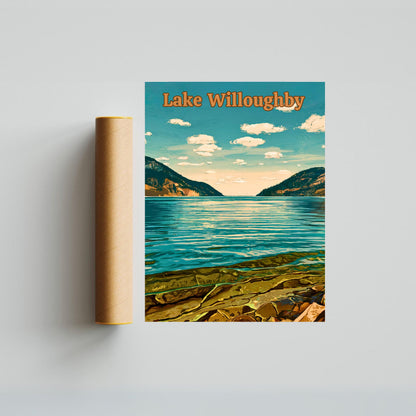 Lake Willoughby Vintage Travel Poster