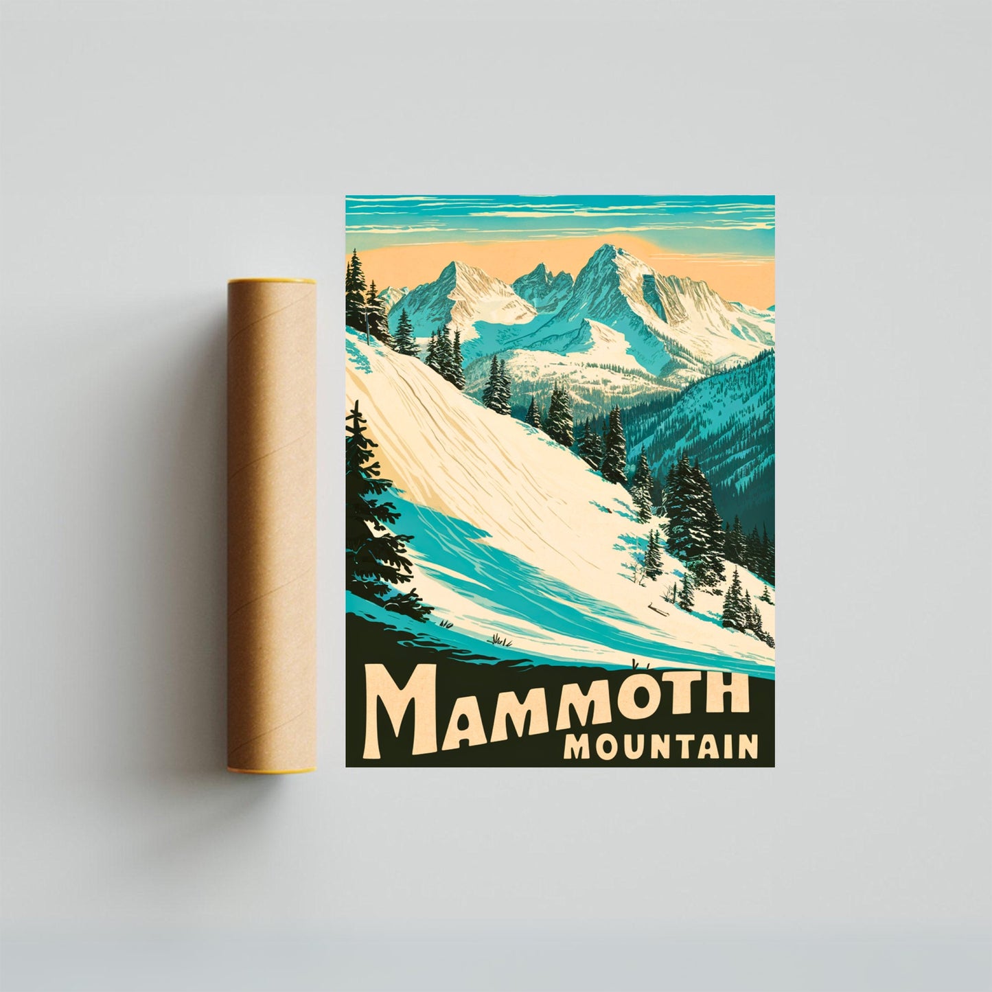 Mammoth Mountain Vintage Travel Poster